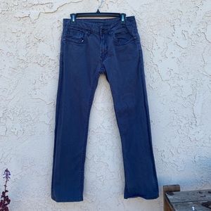 Blue Low-rise straight jeans